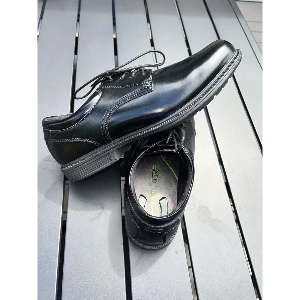 Nunn Bush KORE Comfort Gel Men's Black Leather Oxford Dress Shoes Size 13 M